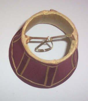 Burgundy & Gold Clip-On Chandelier Shade odd-lots Adrianas Specialty Lamp Shades