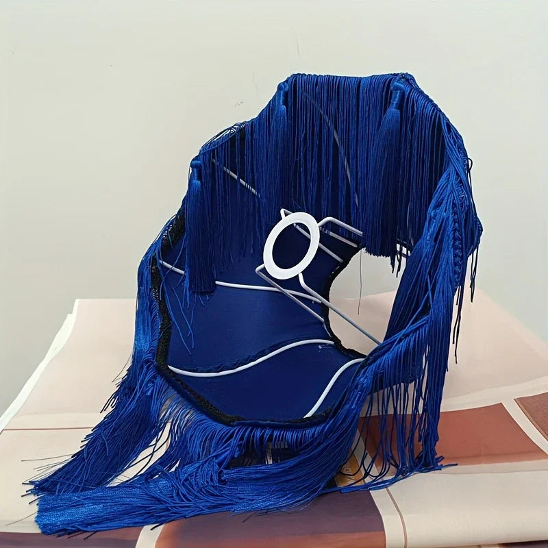 Elegant Modern Luxury Lampshade with Ornate Fringed Tassel Decor