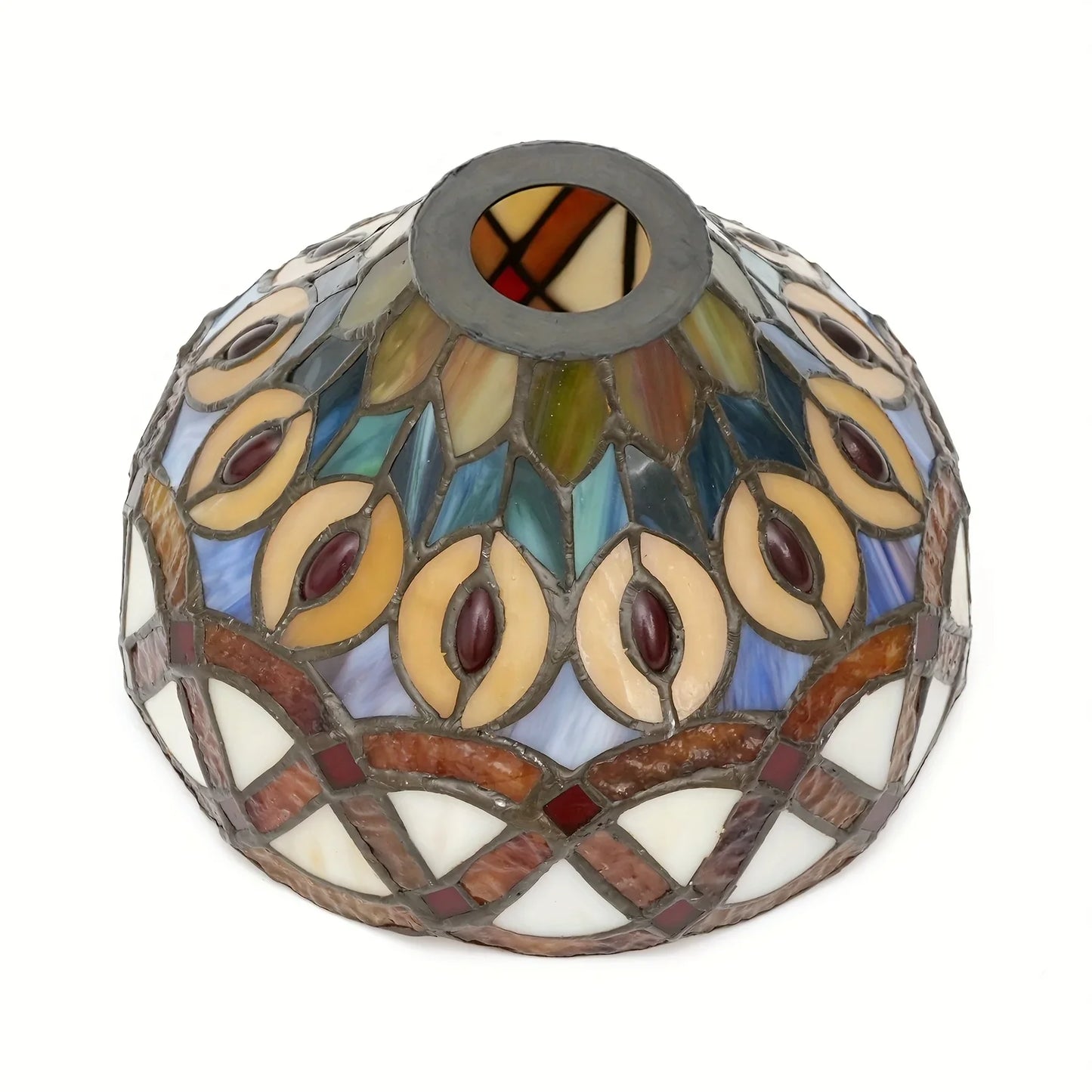 Lampshade Replacement Only, 8 Inch Stained Glass Blue Dragonfly