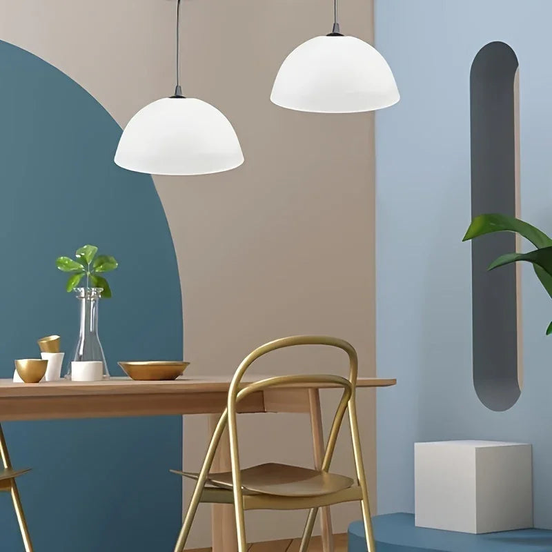 1Pc White Bell Shaped Glass Lampshade