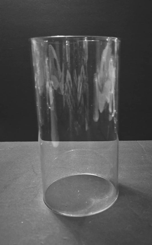 Clear Glass Cylinder Lamp Shade – 4" Fitter, 7½" Height, Beveled Ends - Adrianas Specialty Lamp Shades