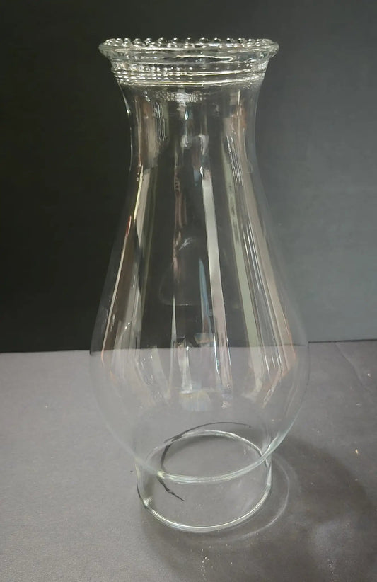 Clear Glass Lamp Chimney | 8 - 1/2"H x 3" Fitter | 4" Bulge | SKU 66310 - Adrianas Specialty Lamp Shades