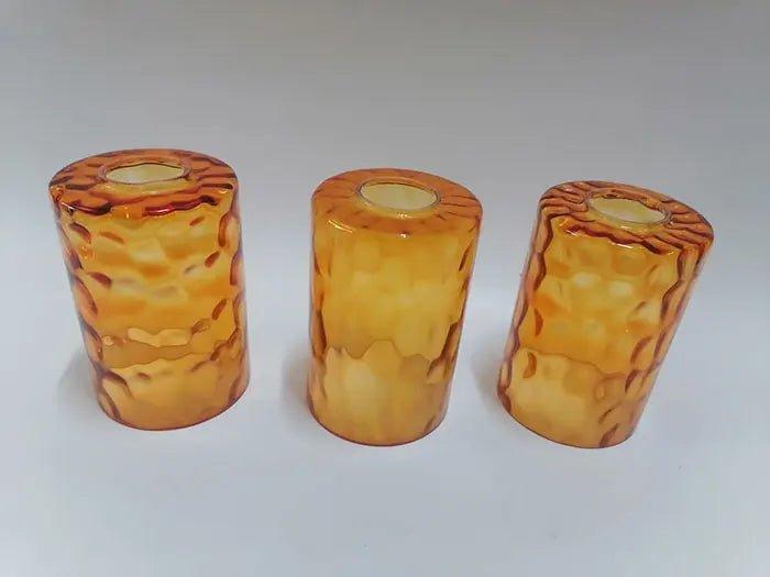 Clear Hammered Glass Lamp Shade Replacement tall glass pendant Adrianas Specialty Lamp Shades amber 3 piece