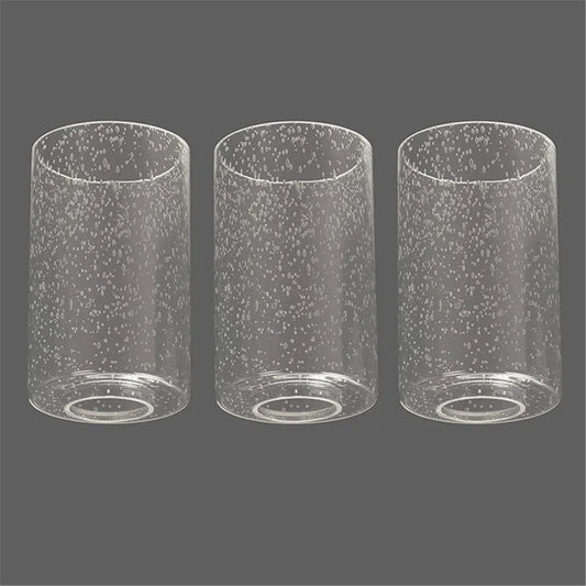 Clear Seeded Glass Shade Cylinder Bubble Glass Lampshade - Adrianas Specialty Lamp Shades