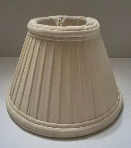 Cream Pleated Chandelier Shade - 6 Inch Bottom