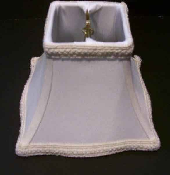 Cream Inverted Square Chandelier Shades - Adrianas Specialty Lamp Shades
