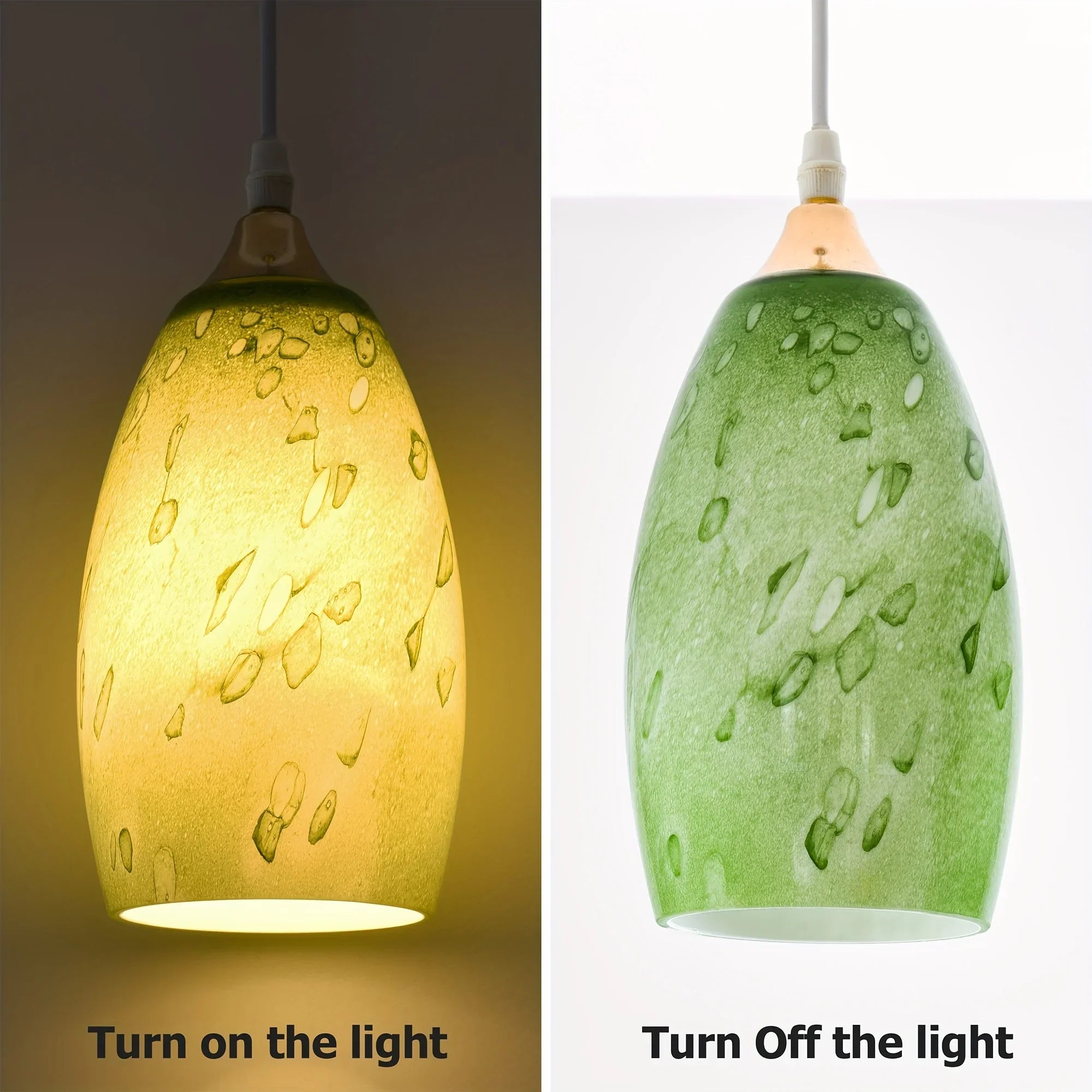 Green-plant Oval Pendant Lamp Shades