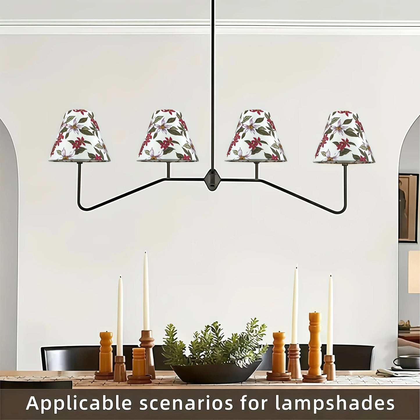 3/6pcs Modern Fabric & Metal Ceiling Fixture with Soft Glow Lampshade