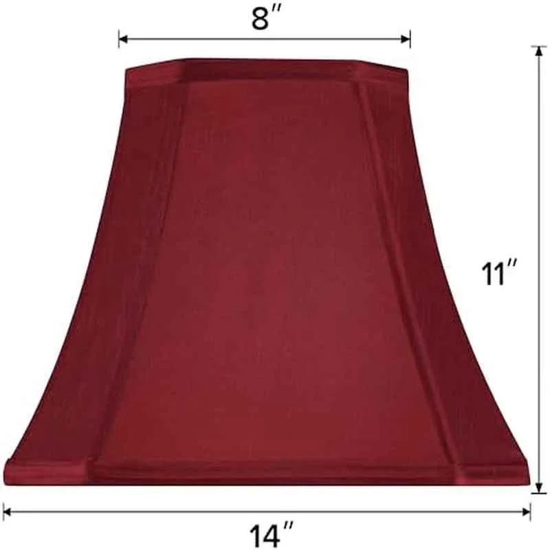 Single Burgundy Red Square Lamp Shade