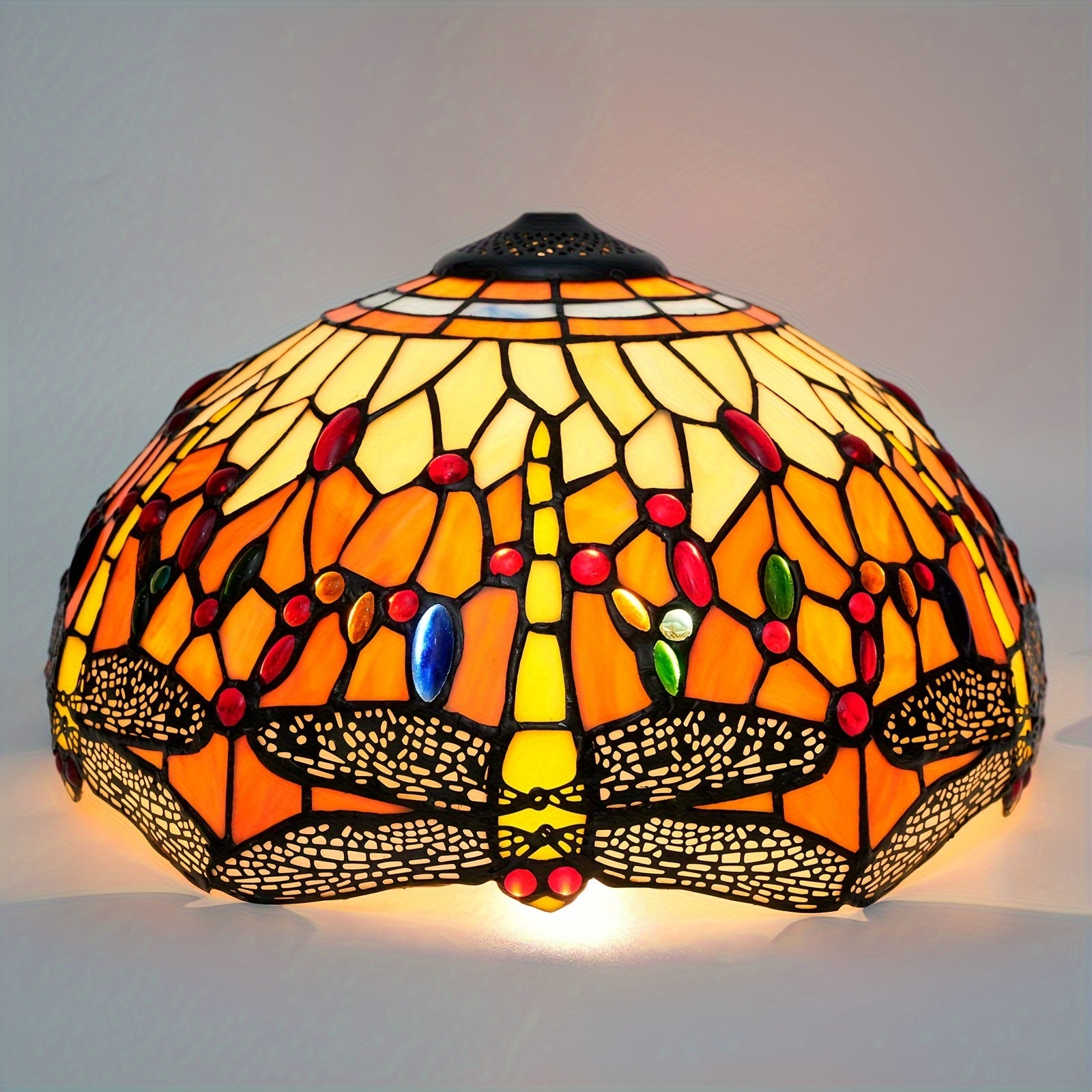 16 Inch Handmade Stained Glass Lamp Shade