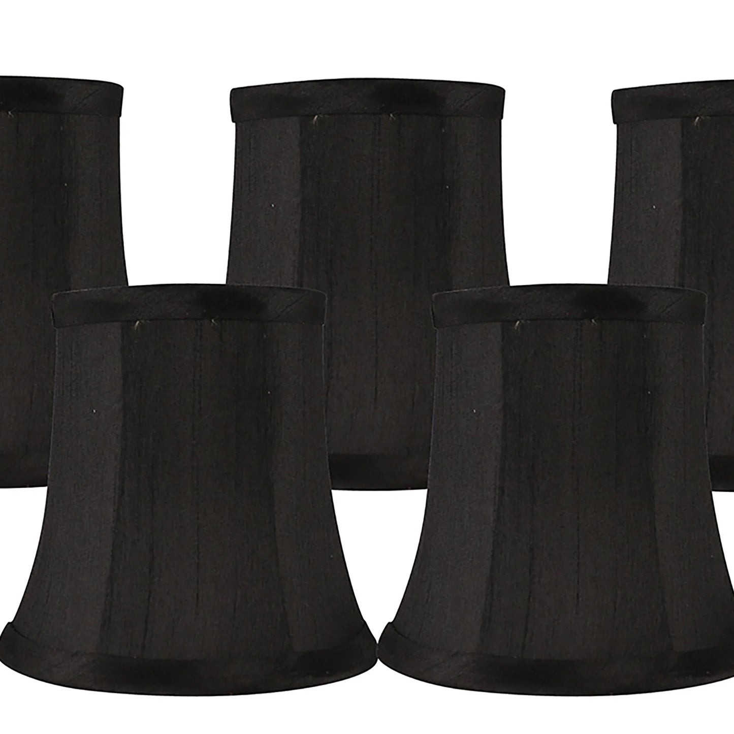 Meriville Faux Silk Clip On Chandelier Lamp Shades