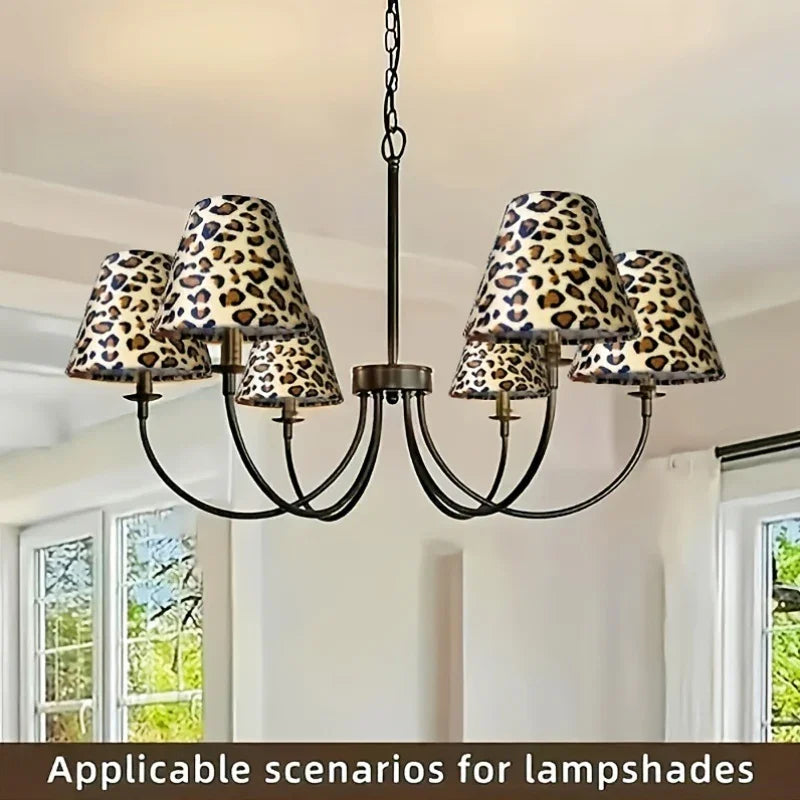 3/6pcs Leopard Print Clip-On Lampshade