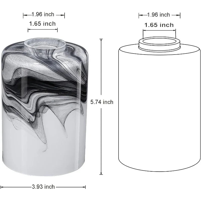 4-Pack Modern Marble Texture Glass Shades