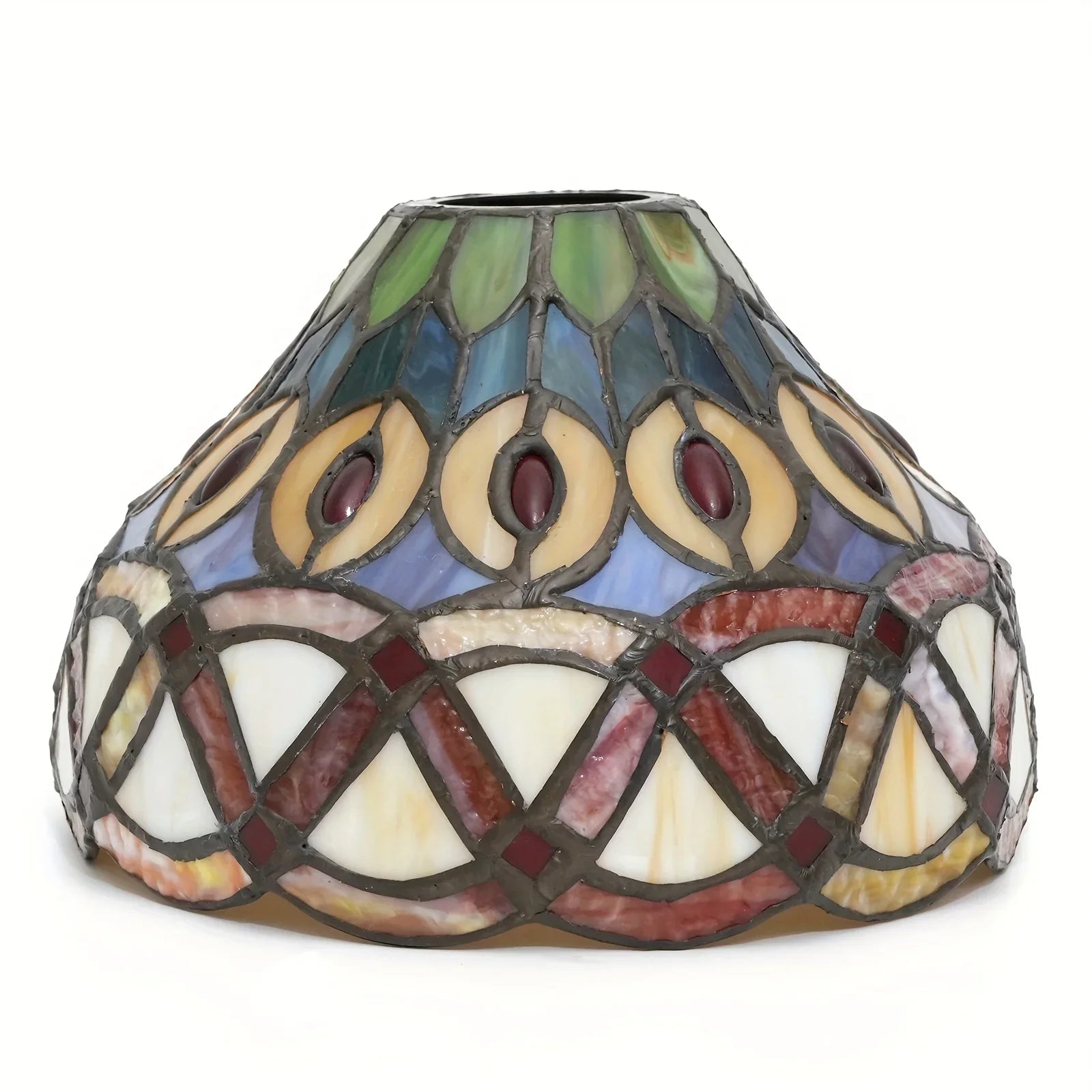 Lampshade Replacement Only, 8 Inch Stained Glass Blue Dragonfly