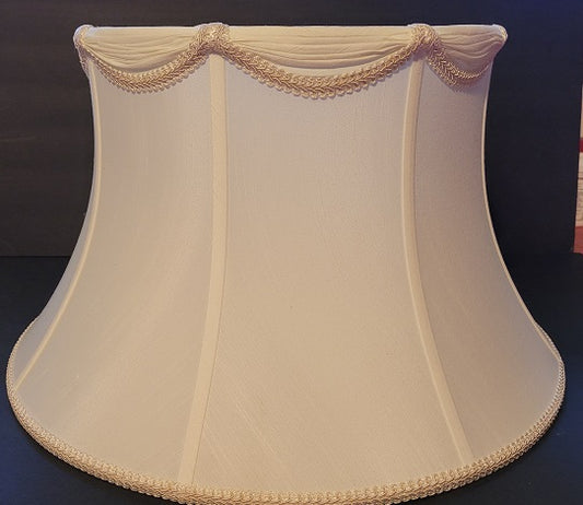 31212 Cream Silk Draped Floor Lamp Shade - Adrianas Specialty Lamp Shades