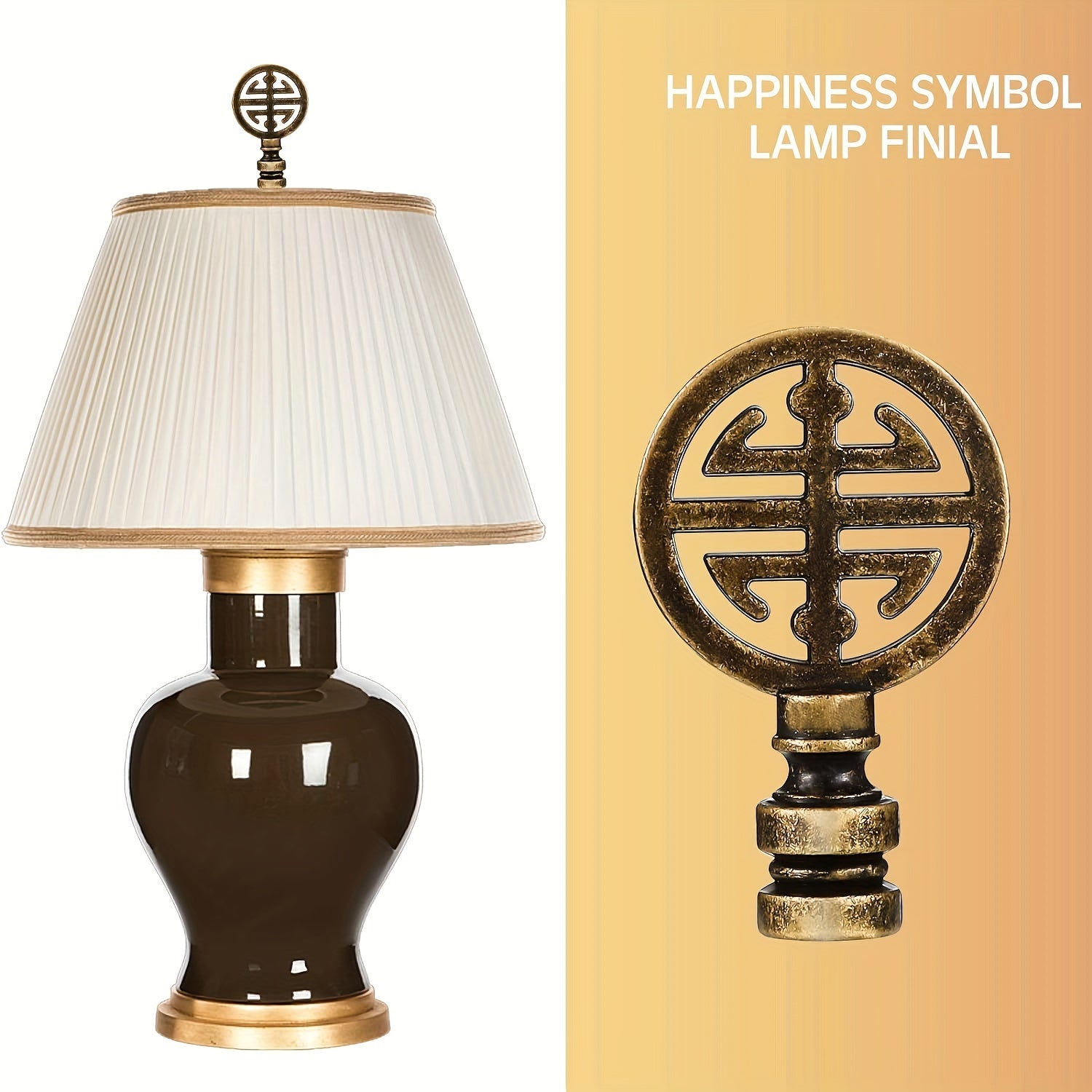 Set of 2 Polished Metal Lamp Finials - Adrianas Specialty Lamp Shades