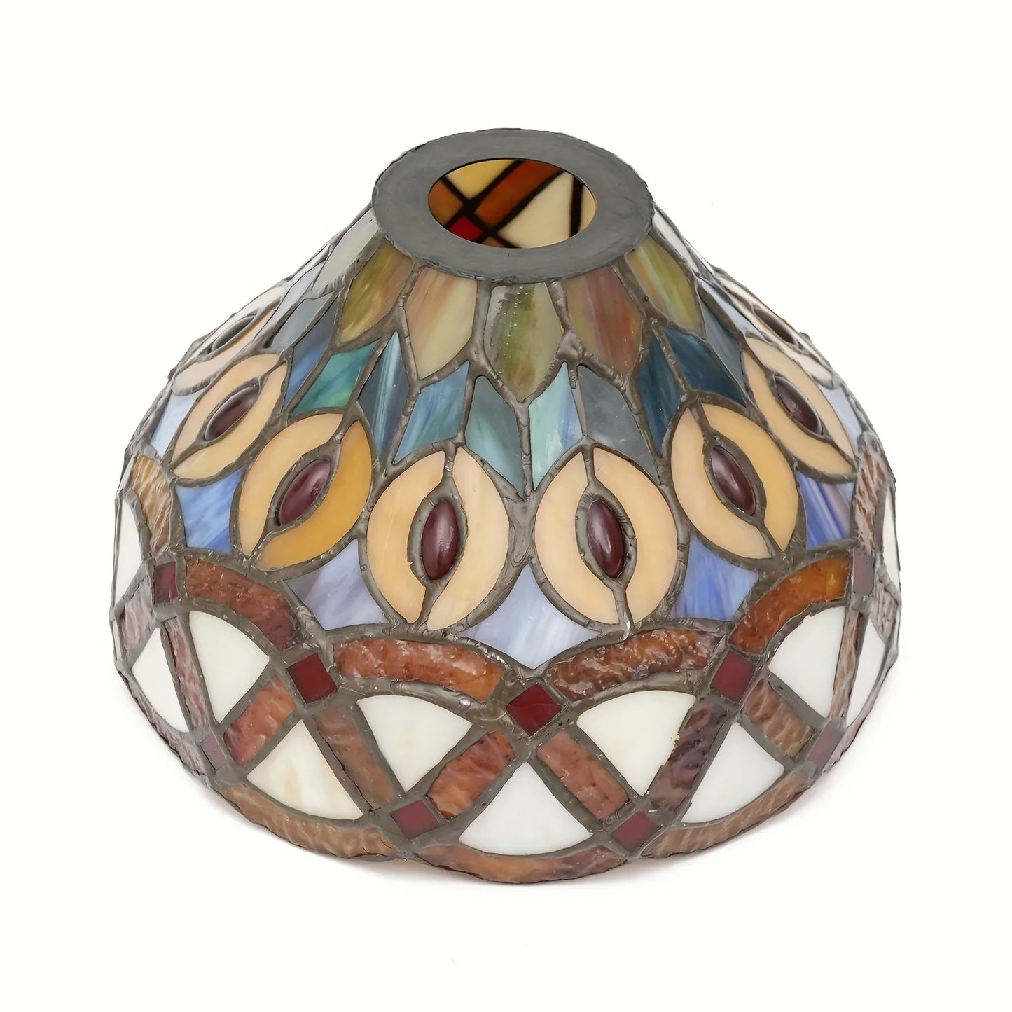 Lampshade Replacement Only, 8 Inch Stained Glass Blue Dragonfly