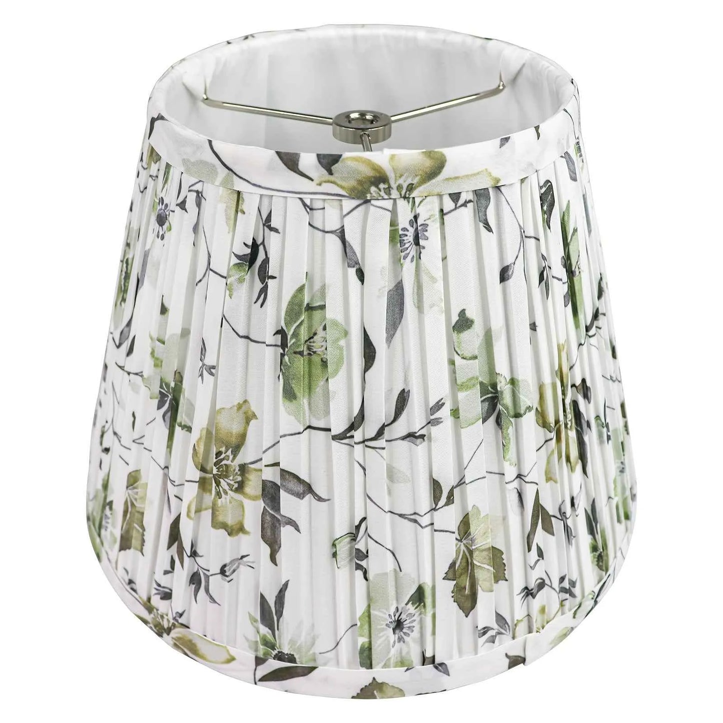 Chic Print Fabric Lamp Shade 6x10x7.5" - Satin Finish, Clock-Shaped Design for Table, Floor & Pendant Lights
