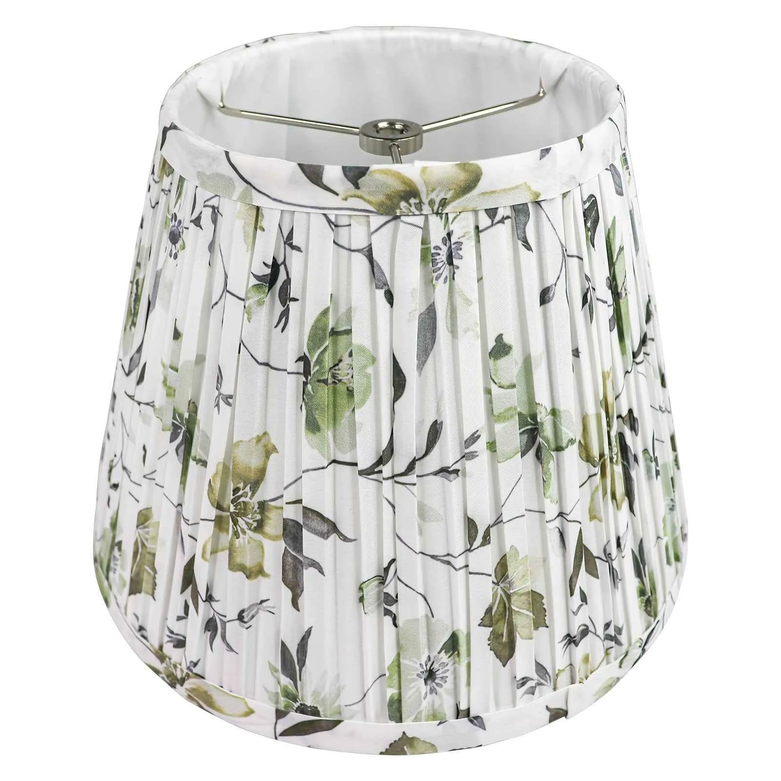 Chic Print Fabric Lamp Shade 6x10x7.5" - Satin Finish, Clock-Shaped Design for Table, Floor & Pendant Lights