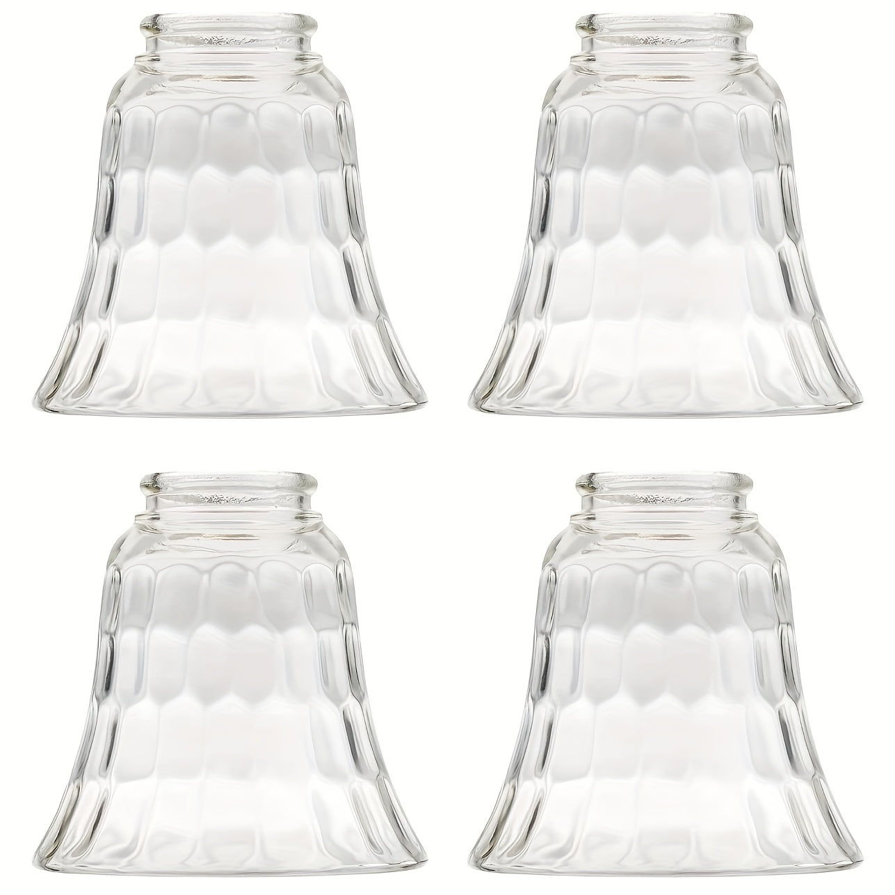 4pcs Set Clear Glass Dome Light Shades