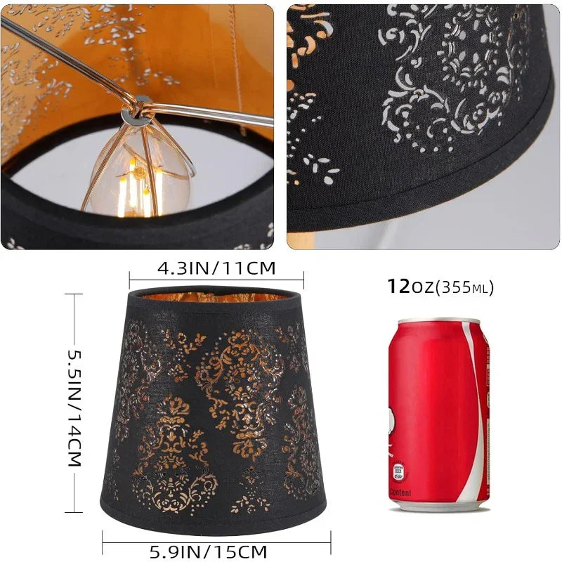 Set of 6 Chandelier Mini Lamp Shades Clip-On for drop