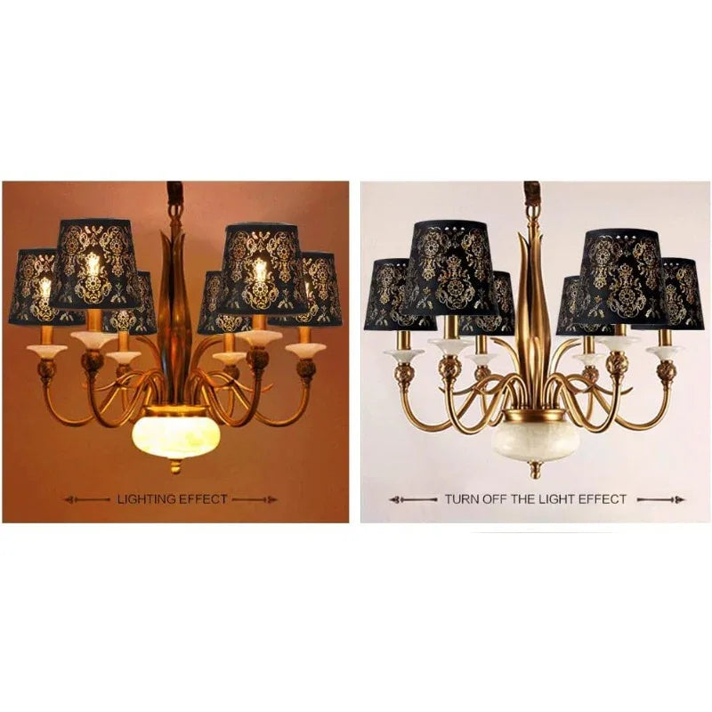 Set of 6 Chandelier Mini Lamp Shades Clip-On for drop