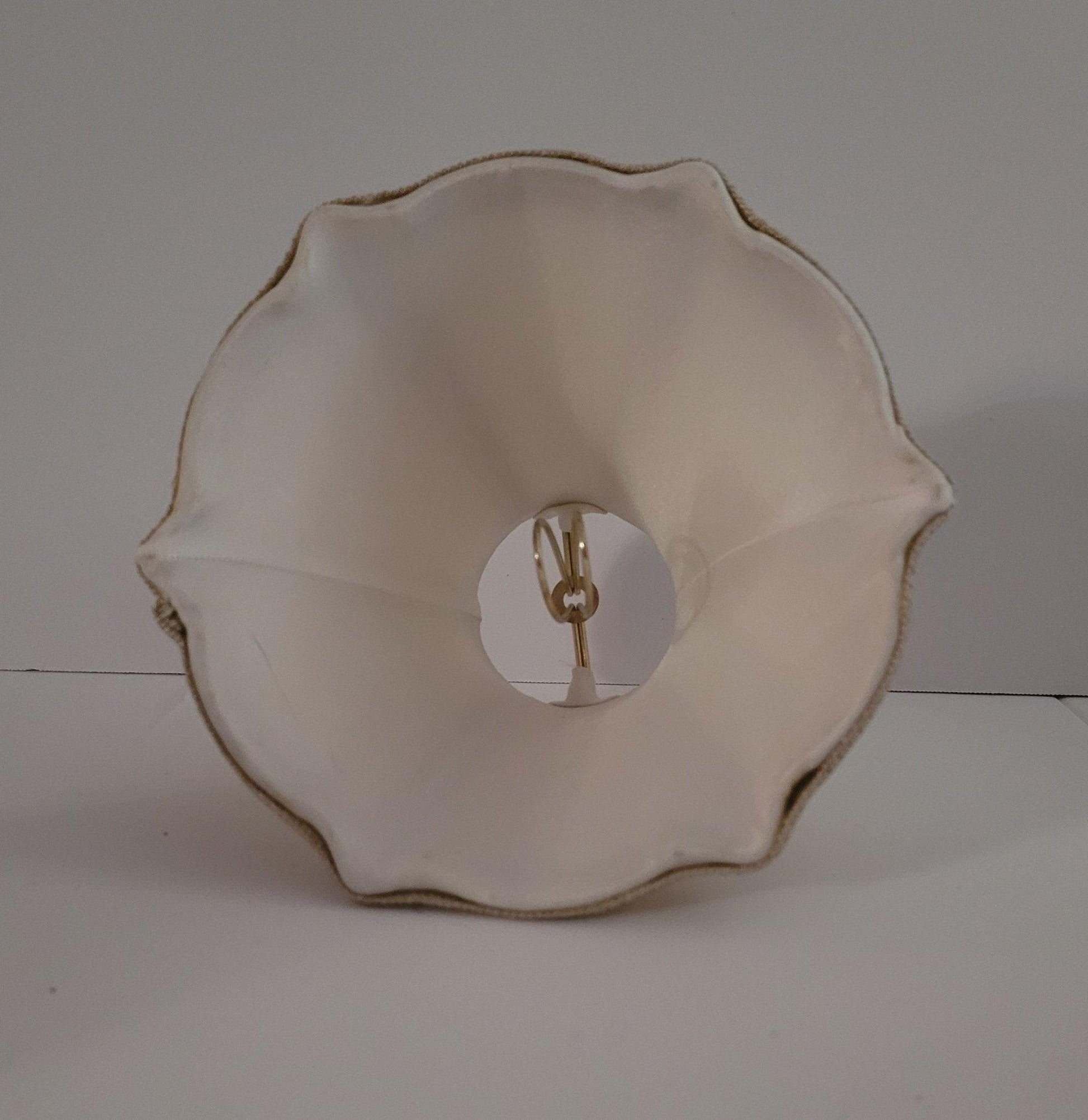 Elegant Beige Silk Chandelier Clip with White Lining chandelier shades Adrianas Specialty Lamp Shades