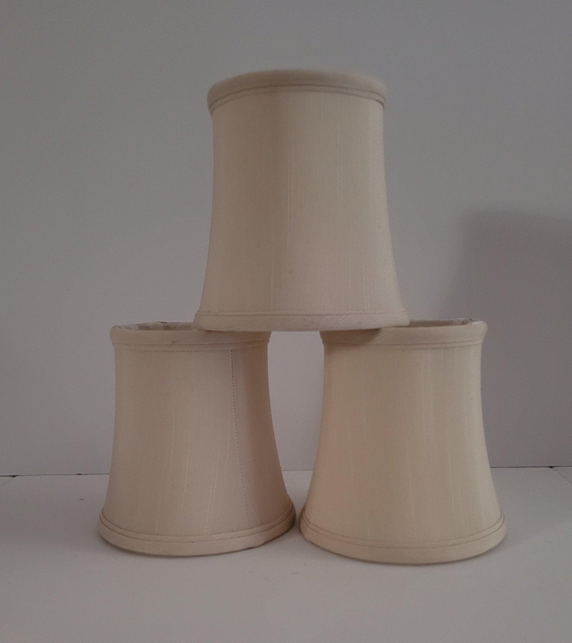 Elegant Beige Silk Chandelier Shades Set of 3 chandelier lamp shades Adrianas Specialty Lamp Shades