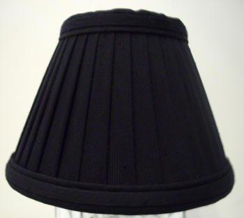 Empire Black Pleat Silk Chandelier chandelier-lamp-shades Adrianas Specialty Lamp Shades