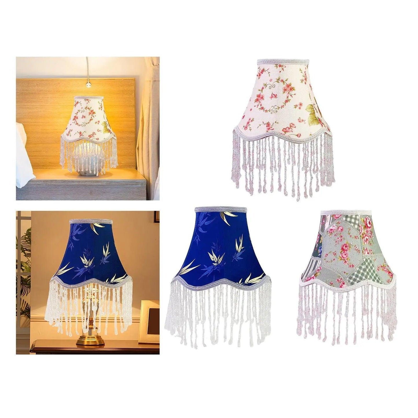 European Lampshade for Pendant Light Shade Lamp Shade with Fringe Beads Lamp - Specialty Shades