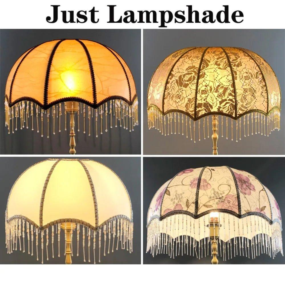 European Retro Style Table Lampshades PVC Sheepskin Fabric Floor Lamp Shade Bedroom Bedside Home Decor Wall Lamp Shell Cover - Specialty Shades