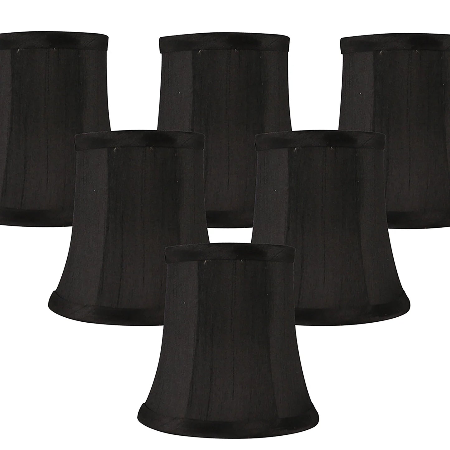 Meriville Faux Silk Clip On Chandelier Lamp Shades
