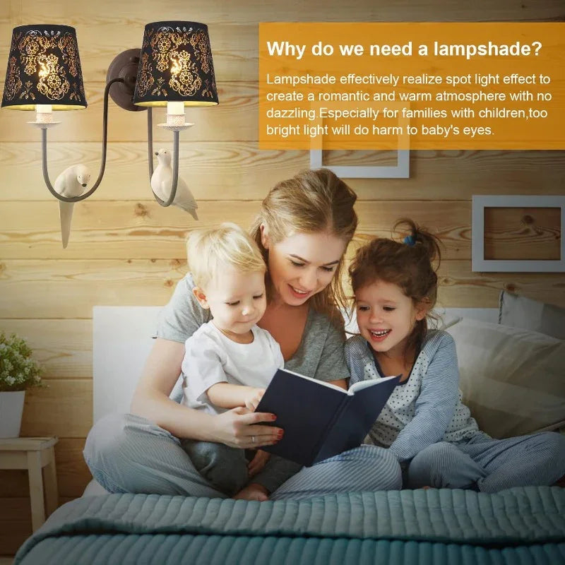 Set of 6 Chandelier Mini Lamp Shades Clip-On for drop