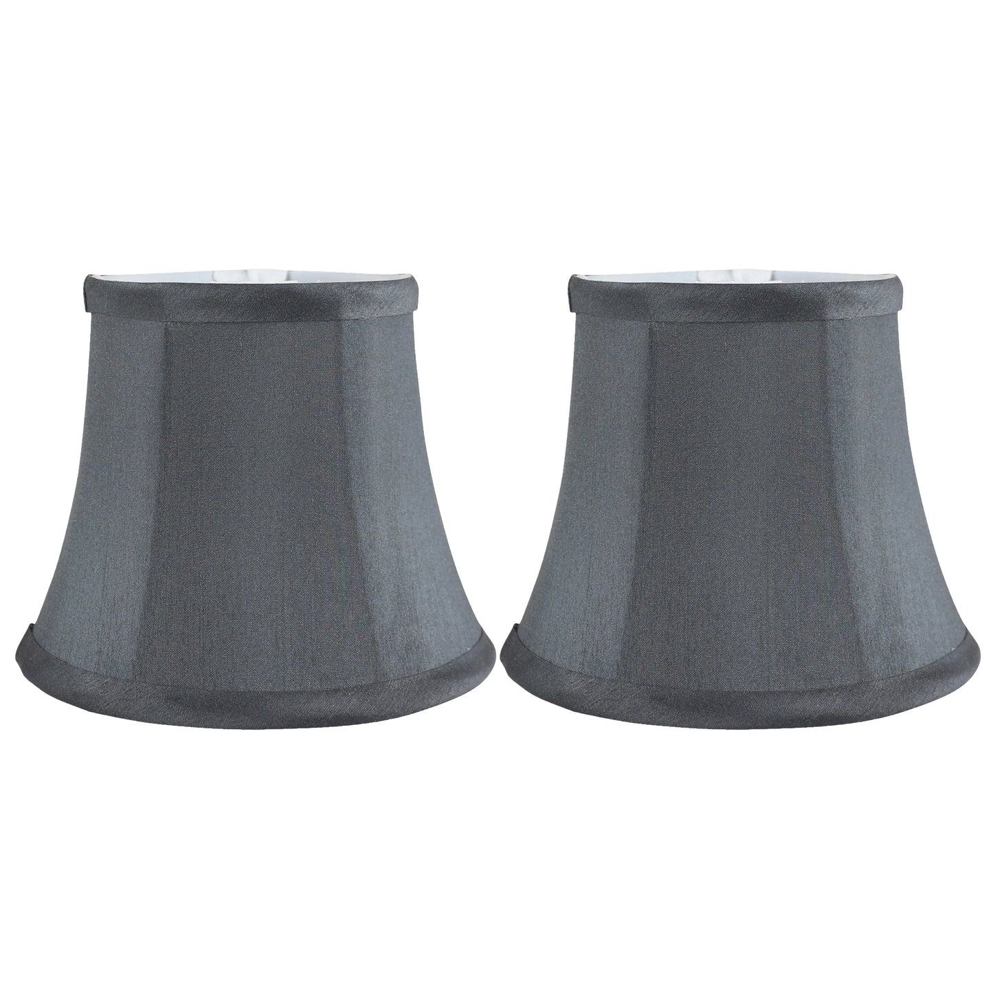 Meriville Faux Silk Clip On Chandelier Lamp Shades, 4-inch by 6-inch by 5-inch, Bell shape