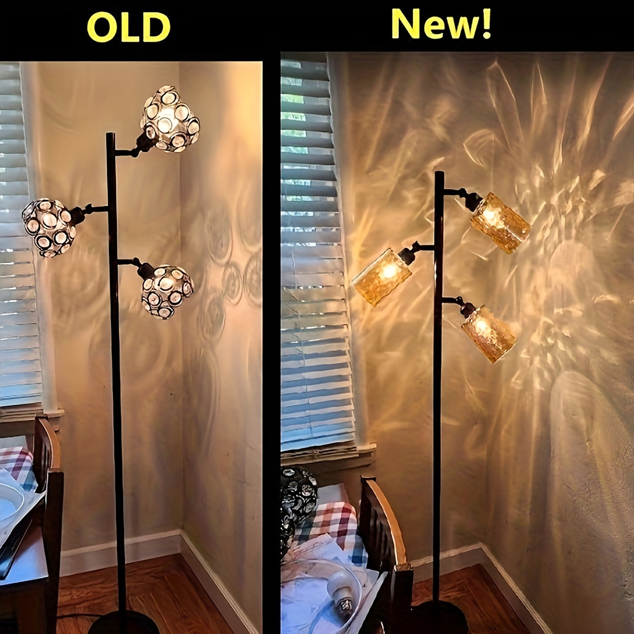 Modern Amber Ripple Glass Lamp Shade - Elegant Cylinder Pendant Light Cover for Wall Sconces, No Battery Needed, Perfect for Home & Office Decor - Adrianas Specialty Lamp Shades