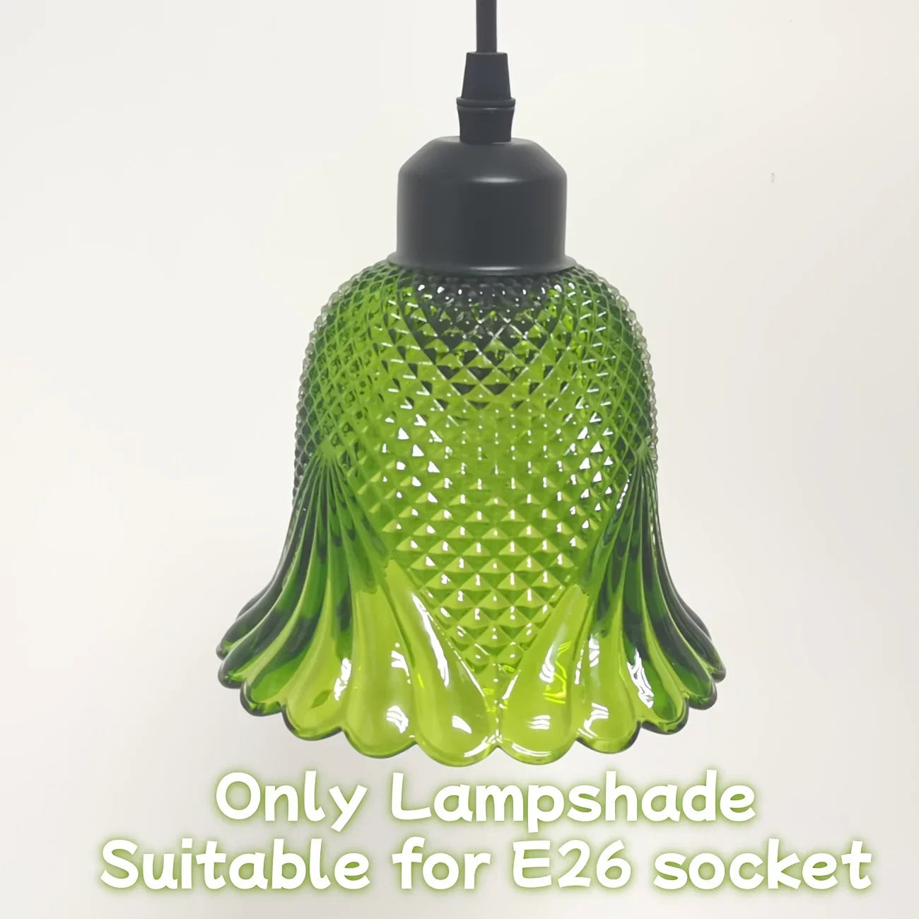 1pc Vintage Green Glass Wall Light Shade