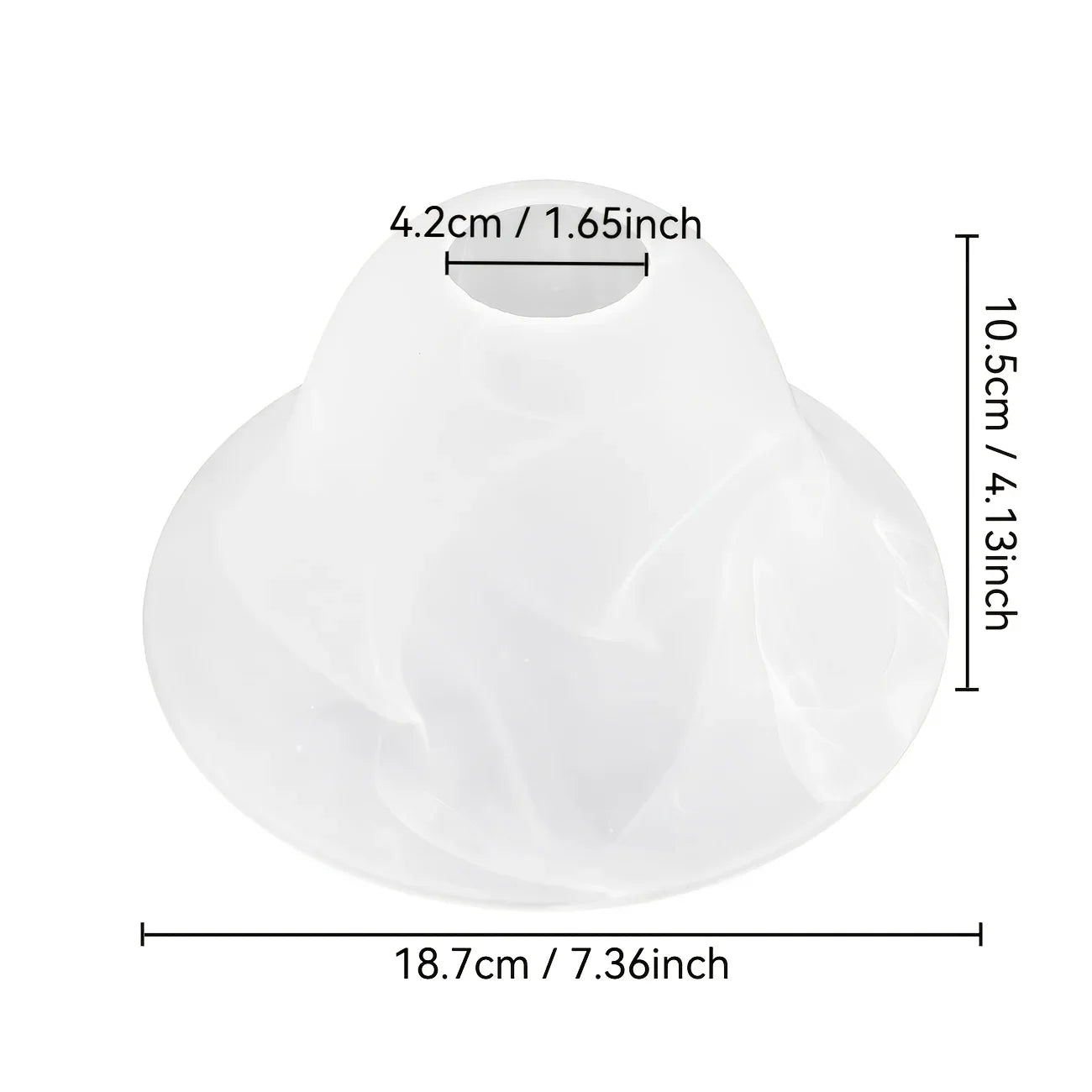 1pc Modern White Frosted Glass Light Shade