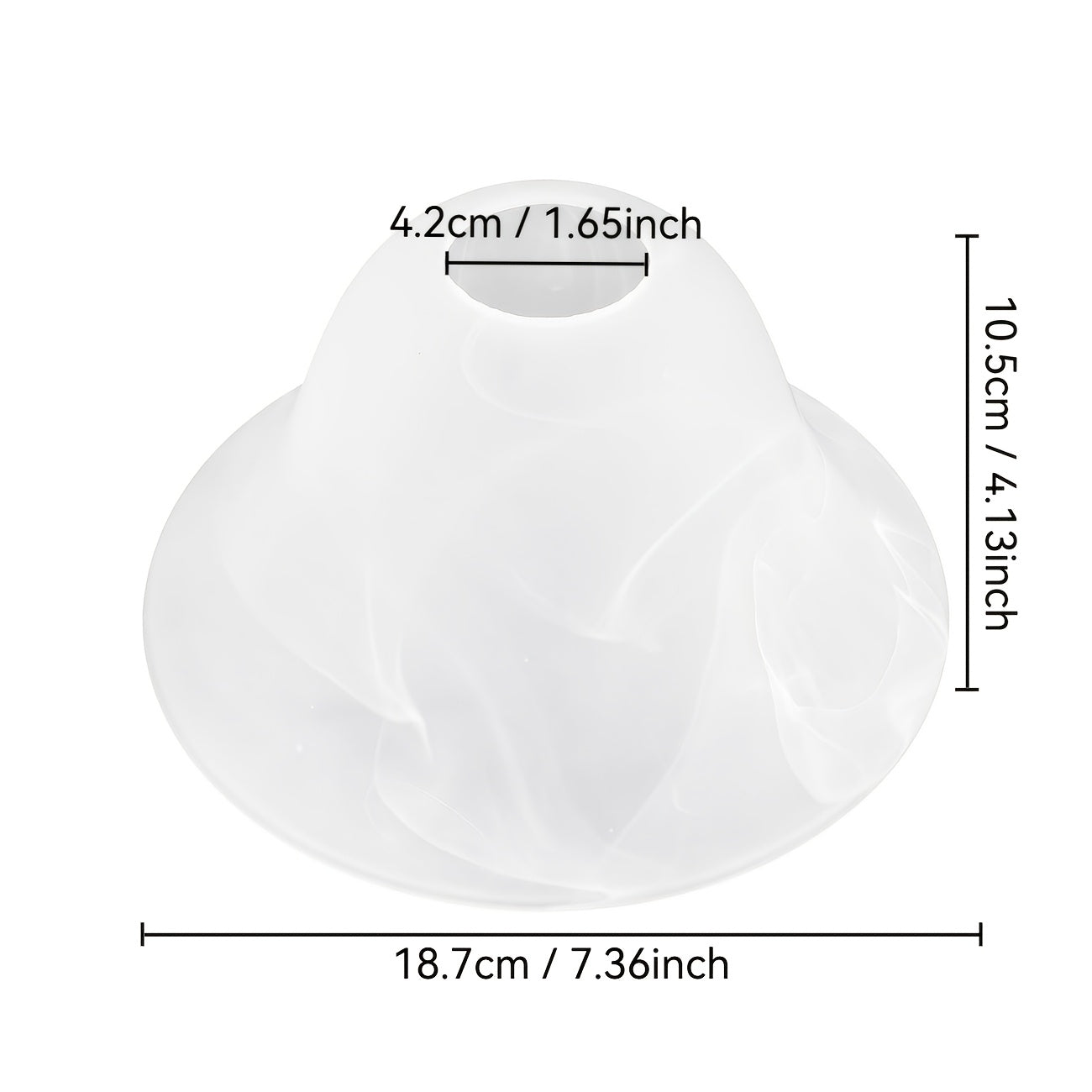 1pc Modern White Frosted Glass Light Shade