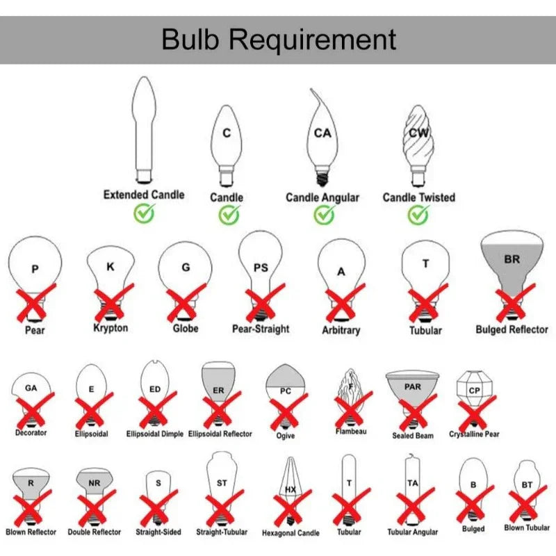 Set of 6 Small Chandelier Lamp Shades