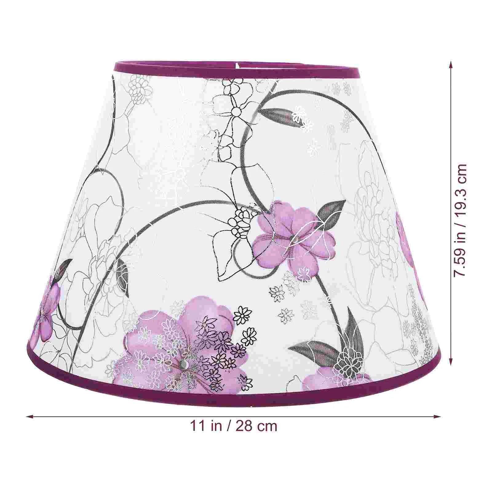 Flower Pattern Lampshade Medium Drum Lamp Shade European Style Lampshade Fabric Cloth Pendant Light Cover Vintage Lamp Shades Lamp Shades Adrianas Specialty Shades