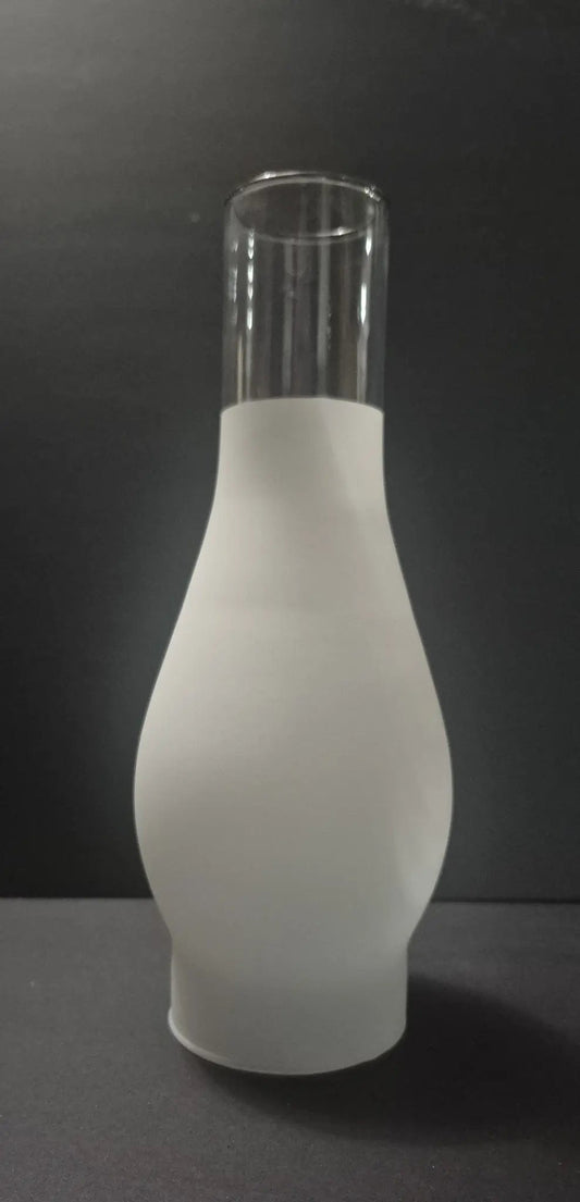 Frosted Glass Lamp Chimney | 10" Height x 3" Fitter x 3.625" Bulge | SKU 66325 - Adrianas Specialty Lamp Shades