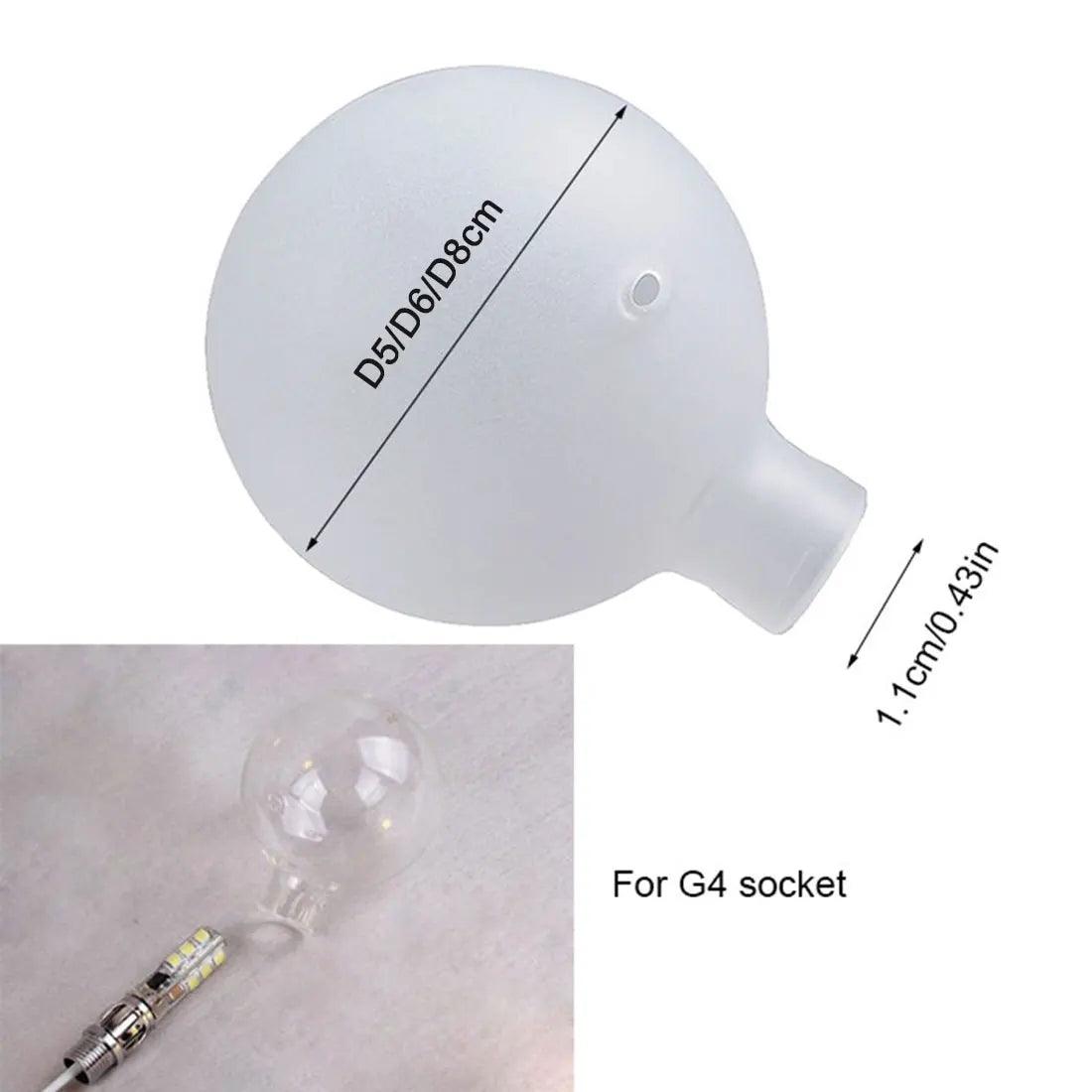 Frost Clear Glass Shade Replacement for G4 Socket Lamp Shades Adrianas Specialty Shades