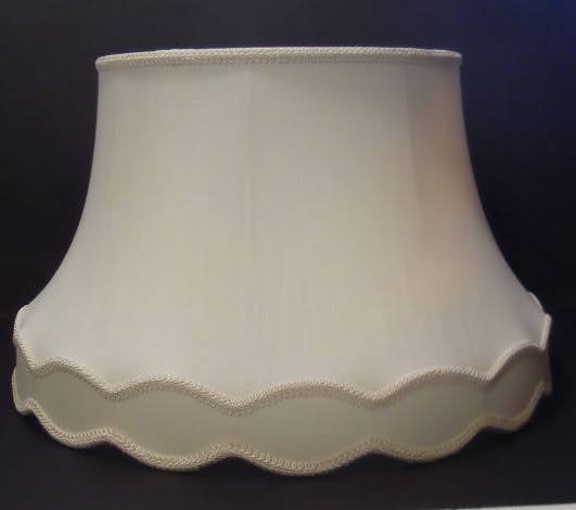 Gallery Bottom Silk Floor Lamp Shade | Chinese Trim | 8.5" Top x 14" Bottom x 9"H - Adrianas Specialty Lamp Shades