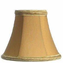 Gold Matte Silk Chandelier with Braided Trim odd-lots Adrianas Specialty Lamp Shades
