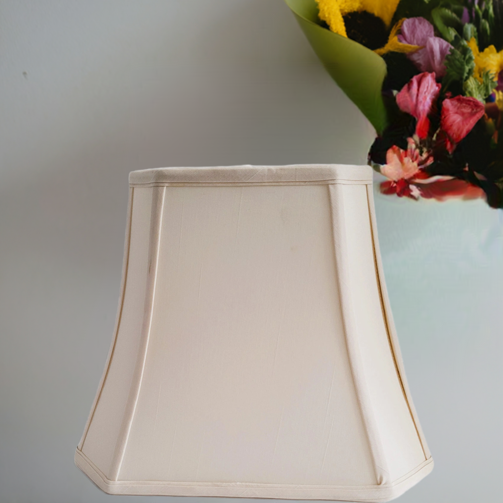 20298 Rectangular Cut Corner Silk Shade - Adrianas Specialty Lamp Shades
