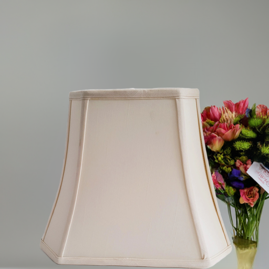 20298 Rectangular Cut Corner Silk Shade - Adrianas Specialty Lamp Shades