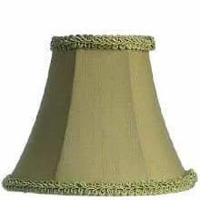Green Silk Chandelier with White Sateen Lining chgandelier shades Adrianas Specialty Lamp Shades