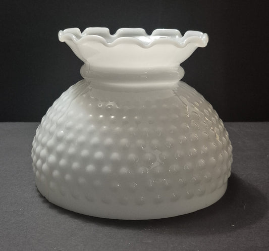62566 Hobnail Crimped Glass Lamp Shades - Adrianas Specialty Lamp Shades