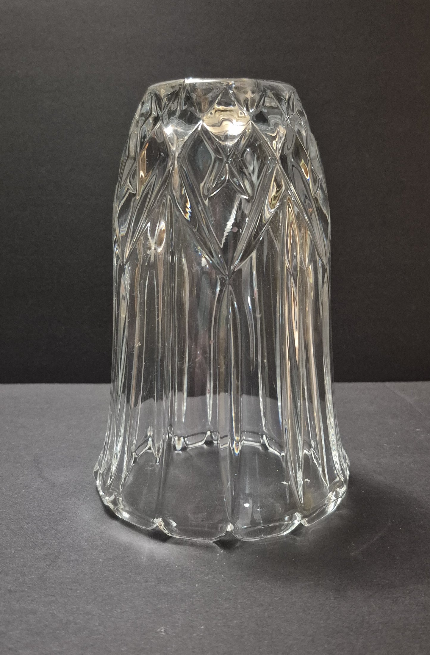 Heavy Pressed Crystal Lamp Base - 6 Inch
