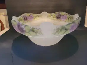 63791 Lavender Roses With Garland Hand Painted - Adrianas Specialty Lamp Shades